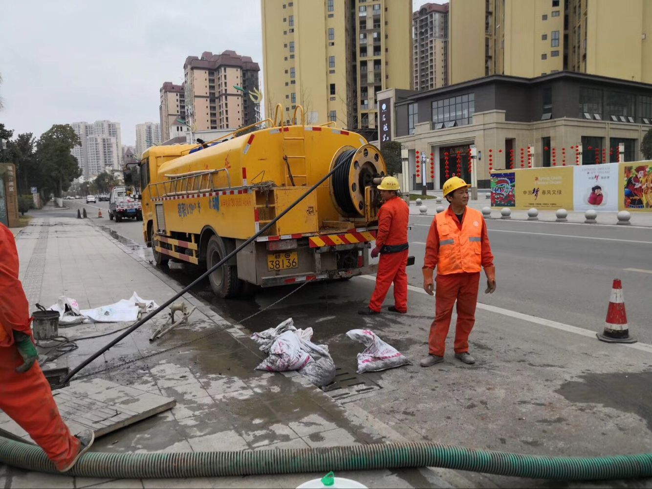沙溪镇排污管道清淤-管道清洗